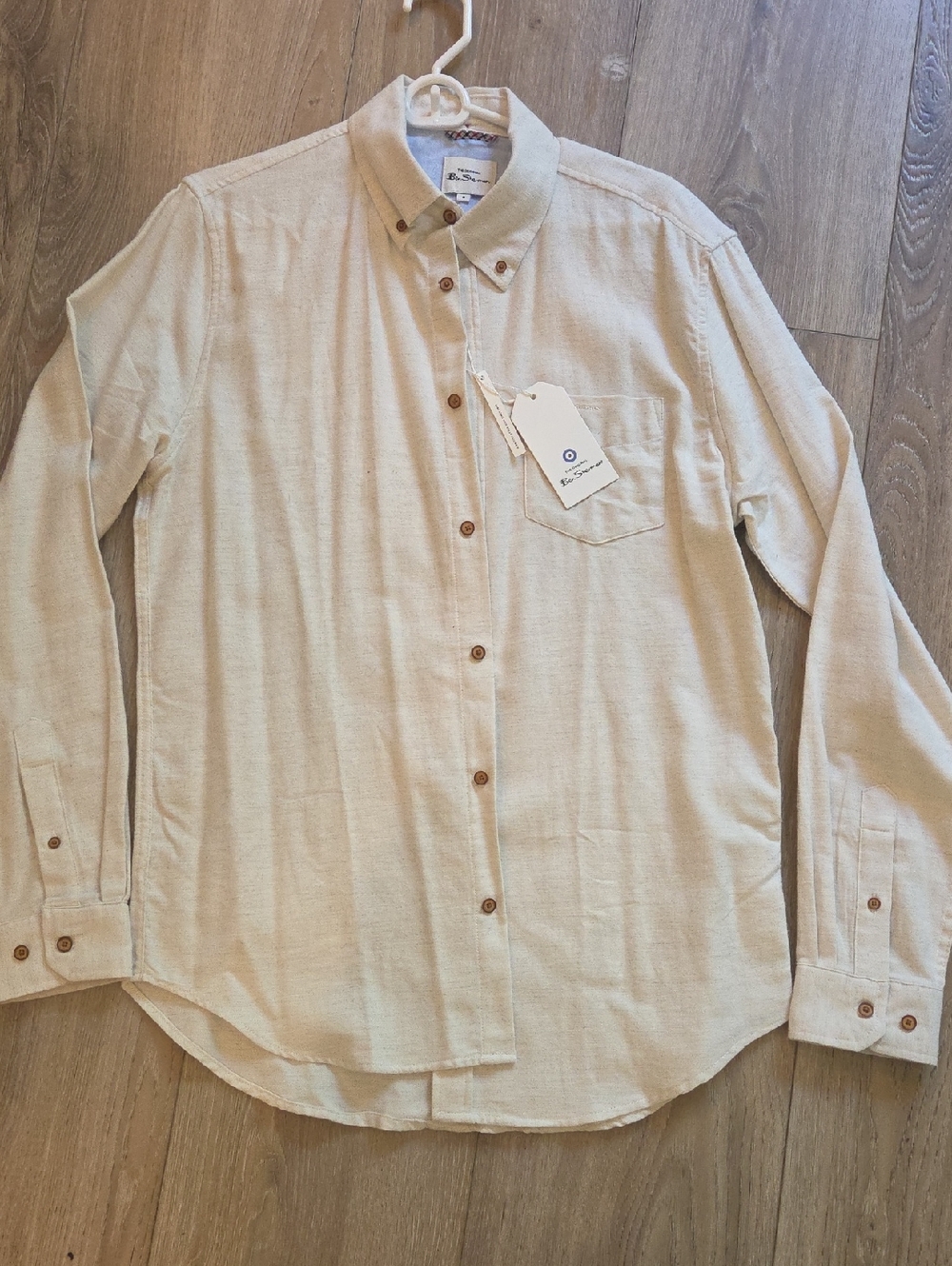 Ben Sherman Cream Button-Down Long Sleeve Shirt